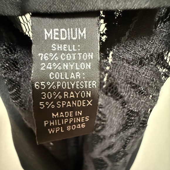 I.N.C. Sheer Black Lace Romantic Feminine Goth Blazer Jacket Women Medium - Picture 12 of 15